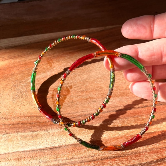 Bangle Bracelets, Set of 2 - Picture 3 of 3